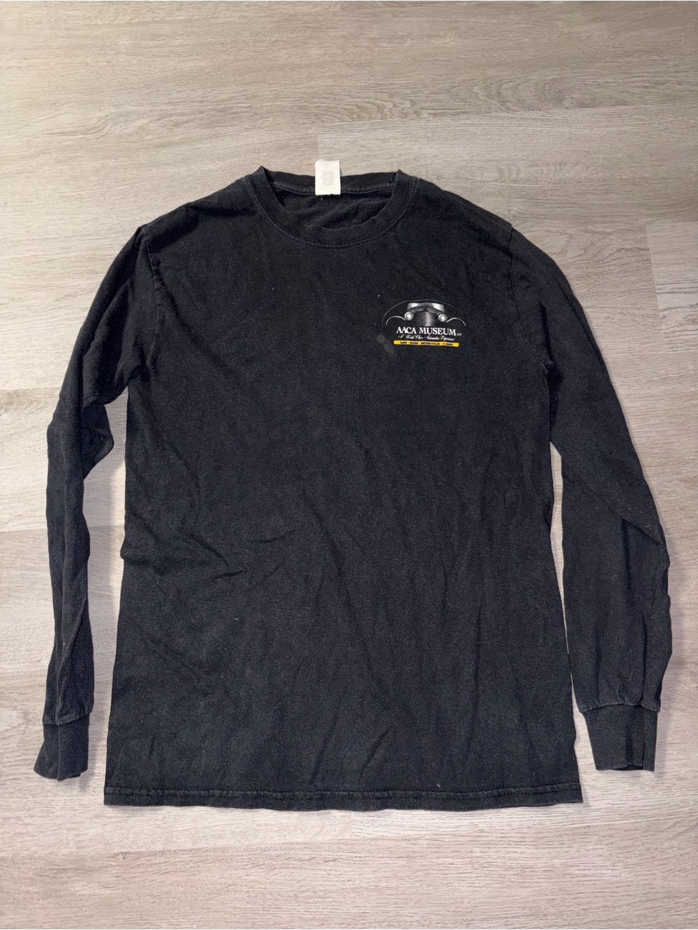 AACA Museum Gildan Black Long Sleeve Crewneck with Antique Car Design